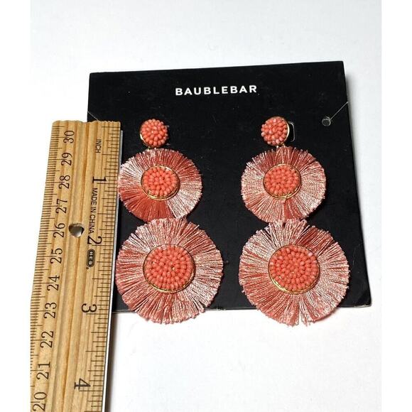 BaubleBar Earrings Dangles Drops Chunky Statement Coral - Picture 2 of 3